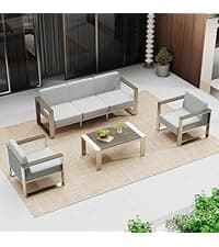 Lounge Chair Outdoor with Wheels, Aluminum Chaise Lounge Outdoor Chair with 5 Adjustable Backrest - Easy to Move- Pool Lounge Chairs for Patio, Poolside, Darkgray