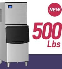 ICYGLEE Commercial Under Counter Ice Maker Machine with Drain Pump, 100Lbs/Day with 24lbs Storage, Built-in Freestanding Ice Maker, Self-Cleaning, 24H Timer, for Commercial & Home Use. (Stainless)