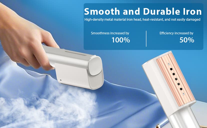 Travel Clothes Steamer Mini Iron - Portable Handheld Garment Steamer,Mini Steam Iron for Any Fabrics,Wrinkle Remover for Travel Home or Office.
