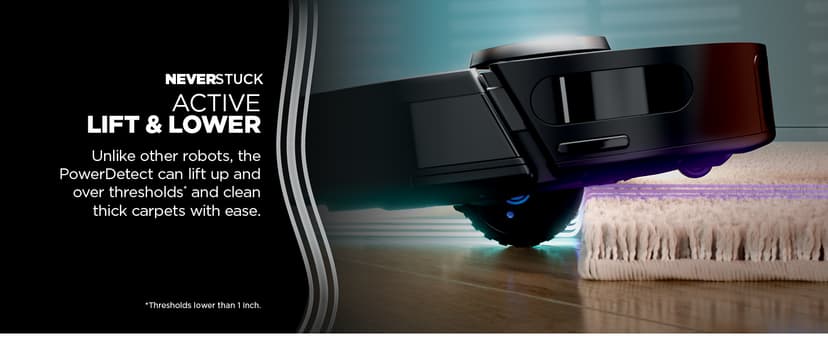 Shark PowerDetect Self-Empty Robot Vacuum with NeverStuck Technology, Auto Deep-Clean Carpets & Hardfloors, 30 Day Capacity HEPA Bagless Base, for Pet Hair, WiFi Black, AV2820S