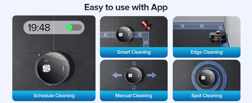 Robot Vacuum and Mop Combo, Robot Vacuum Self-Emptying with 11500Pa Suction, 70-Day Capacity, Fast Home Mapping, LiDAR Navigation, Smart Obstacle Avoidance, Ideal for Pet Hair, Carpet, Hard Floor