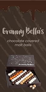 Granny Bellas Christmas Holiday Thanksgiving 12 Chocolate Covered Cookies, Gift Basket Gourmet Candy Gifts Box for Food Delivery, Hamper Stuffer Gifts for Mom, Family and Friends