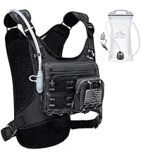 Running Vest with 2L Water Bladder, Hydration Backpack, USA Original Patent, Lightweight Hydration Pack with Gear Holder, Reflective Chest Pack for Men Women for Marathon