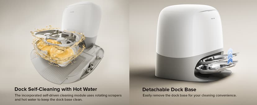 roborock Qrevo Curv S5X Robot Vacuum and Mop, 18500Pa Suction, Zero-Tangling Design, FlexiArm Side Brush, Reactive Tech Obstacle Avoidance, 10 Weeks Self-Emptying, Auto Washing for Hard Floor, Corner