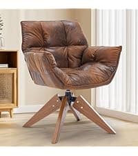 Big and Tall Ergonomic Office Chair, Executive Office Chair with Flip-up Arms, PU Leather Computer Desk Chair, Adjustable Lumbar Support Heavy Duty Space Saving Swivel Chair