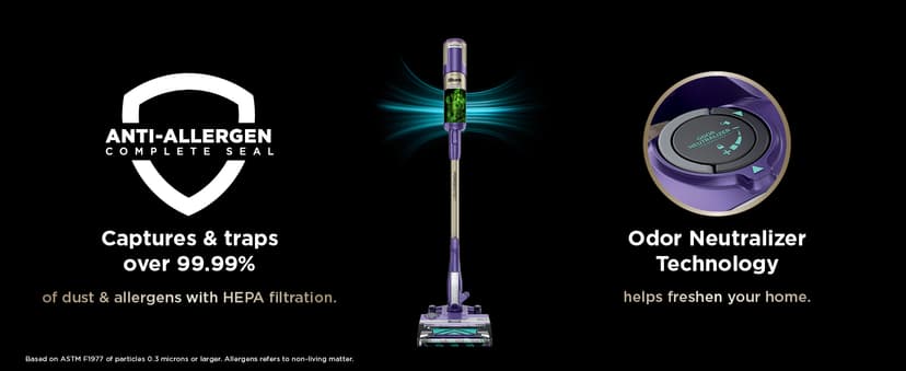 Shark POWERDETECT Ultra-Light Corded Stick Vacuum with DuoClean Technology, Self-Cleaning Brushroll for No Hair Wrap, Anti-Allergen Complete Seal, and Odor Neutralizer Technology, HZ4002