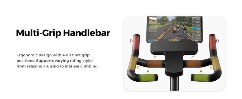 Compact Exercise Bike for Small Spaces, Quiet Rear Flywheel Stationary Bike for Home, 7-Level Lever Resistance, Soft Seat Indoor Cycling Bike for Petite to Medium Frames (<26dB)