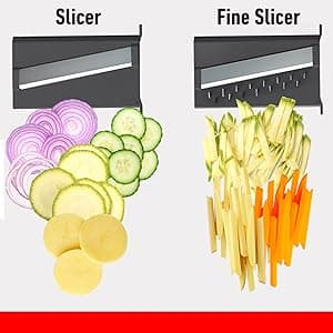 Mueller Pro-Series 10-in-1, 8 Blade Vegetable Chopper, Mandoline Slicer, Food Chopper with Container, Fruit Slicer, Kitchen Gadgets & Accessories, Home Essentials