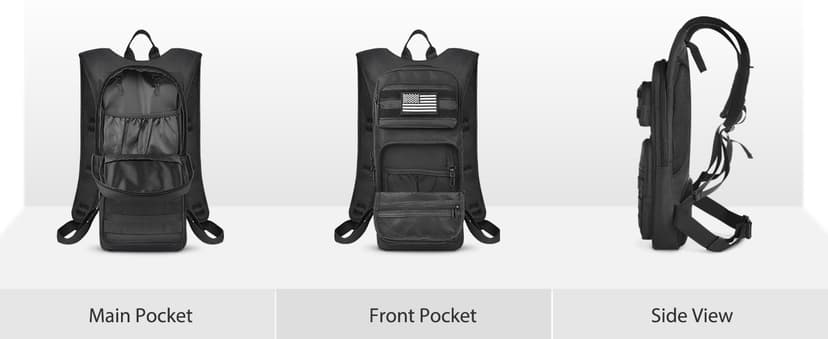 NOOLA Hydration Backpack with 3L TPU Water Bladder, Tactical Molle Water Backpack for Men Women, Hydration Pack for Hiking, Biking, Running and Climbing