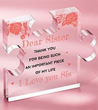 Best Friend Birthday Gifts, Friend Gifts for Long Distance, Friend Birthday Gifts for Women, Acrylic Puzzle Plaque Gifts for Friend on Mothers Day -2.8 * 3.3in