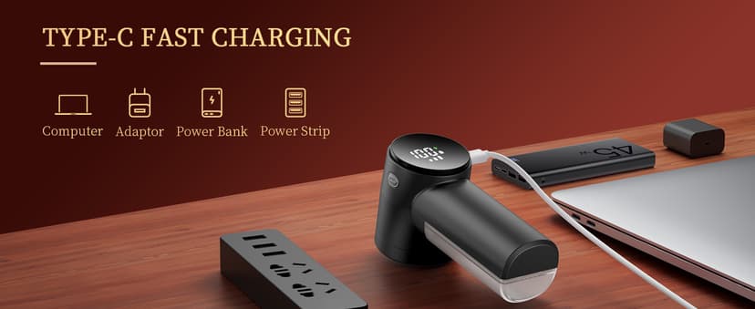 Electric Lint Remover and Fabric Shaver, Rechargeable Clothes Shaver for Sweater Furniture Couch, 3-Speed Pill Remover Defuzzer to Remove Fuzz Pilling from Blanket Jacket