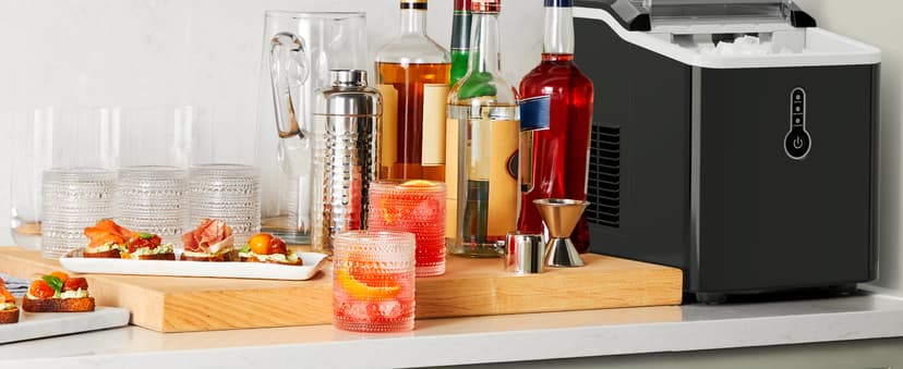 Iceman by Chefman Nugget Ice Maker Countertop, Pebble Ice Maker Machine, 26 lb in 24 Hours, Ready in 6 Minutes, Removable Ice Basket, Fun and Chewable Cubes, 1.5L Water Tank, Self-Cleaning Function