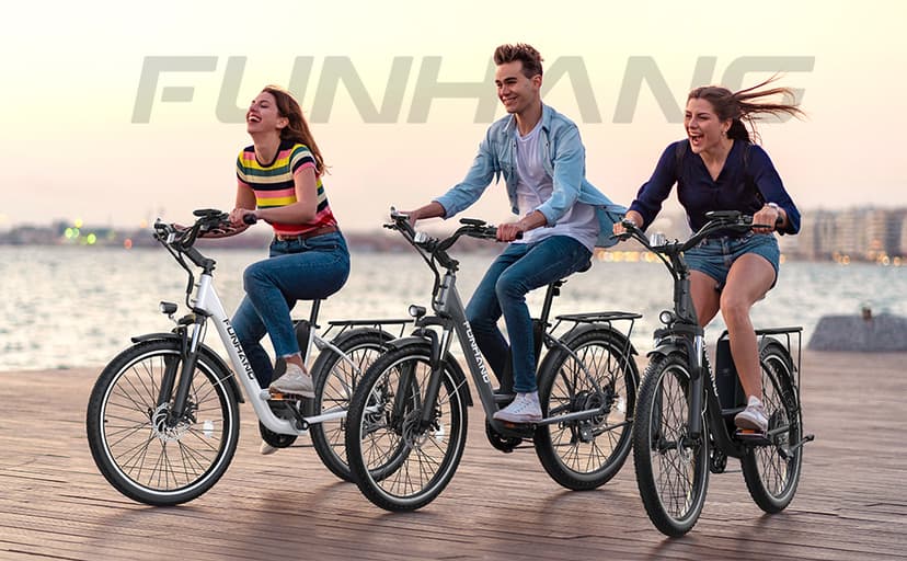 Electric Bike for Adults, 26" City Cruiser Ebike with 1000W Peak Motor, 21.7MPH 50 Miles Commuter Adult Electric Bicycles with 48V Battery, Adjustable Stem, 7-Speed, UL 2849 Certified