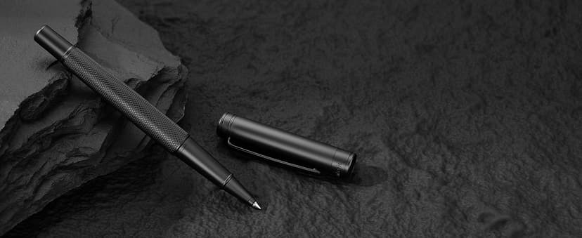 Matte Black Forest Rollerball Pen, Luxury Pen with Schmidt Black Ink Refill, Fancy Pen Gift Set for Men & Women, Business Signature, Executive, Office, Nice Fancy Designer Pens