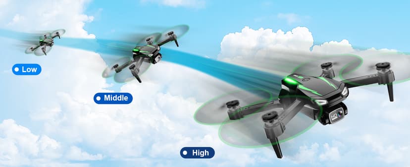Drone with 1080P Camera, Foldable Remote Control Quadcopter for Adults Beginners, Mini Drone with Stable Hover, Waypoint Fly, 3D Flips, One Key Start, 2 Batteries, Easy to Fly Indoors & Outdoors