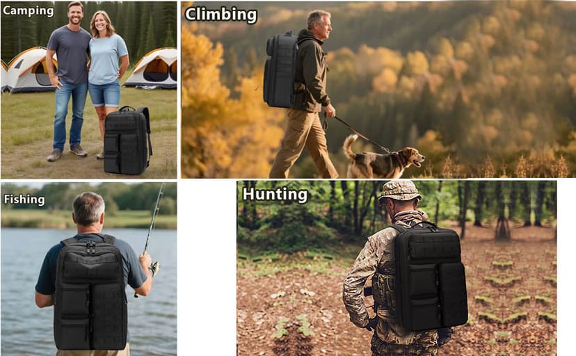 Tactical Camo Backpack for Men Women Waterproof Durable MOLLE Backpack Camping Hunting Emergency Preparedness