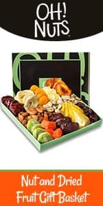Oh! Nuts Dried Fruit and Nuts Gift Basket XL 18 Variety Basket - Gourmet Holiday Kosher Gift Box - Food Snack Box for Birthday, Anniversary, Corporate Gift for Men, Women, Mom, Dad