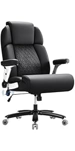 Furmax Office Executive Chair High Back Adjustable Managerial Home Desk Chair, Swivel Computer PU Leather Chair with Lumbar Support