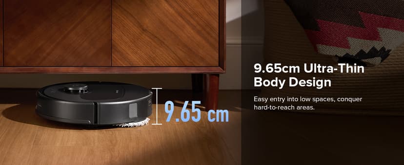 roborock QV 35S Robot Vacuum and Mop, All-in-one Vacuum Cleaner, 10,000Pa Powerful Suction, Self Emptying & Refilling, Self Mop Washing & Air Drying, Anti-Tangle Brushes for Home, Pet Hairs, Black