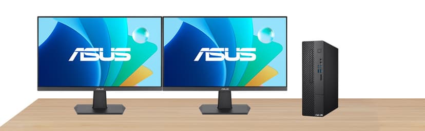 ASUS 24 Inch Frameless Monitor - 23.8-inch viewable, IPS, Full HD, 100Hz, 1080P, 1ms, Adaptive-Sync, for Working and Gaming, Flicker Free, HDMI, VESA Mountable, Tilt - VA24EHF