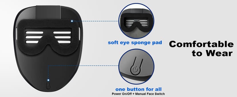 Mr.Pang LED Mask Light up Mask with Gesture Sensing, Cool Face Transforming Mask, Perfect Gifts for Halloween Christmas Birthday Cosplay Party