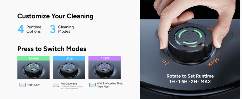 iGarden Robotic Pool Cleaner KN Series, 210-Min Runtime, Smart 3D Navigation, Full-Inverter Energy-Saving Tech, Cleans Floor, Wall & Waterline, for Above-Ground & Inground Pools, Matte Black