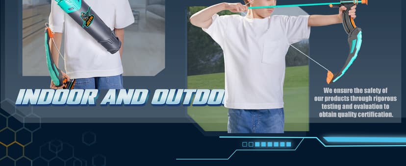 JOYIN Kids Bow and Arrow Set, LED Light Up Archery Toy Set with 9 Suction Cup Arrows, Target & Arrow Case, Indoor and Outdoor Hunting Play Gift Toys for Kids, Boys & Girls Ages 6-12