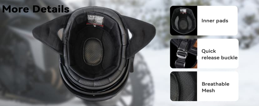 VCOROS Carbon Fiber Open Face Retro Motorcycle Helmets Men Women Half Face Helmets for Motorbike Cruiser Chopper Moped Scooter ATV (Gloss Black, L)