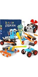 STEM Kits for Kids Crafts 6-8 8-12, Boys Gifts Toys for 6 7 8 Year Old Boy Birthday Gift Ideas, STEM Toys Crafts 6+ 7+ yr, Robotics Science Kits Activities Robot Building Age 8-10 9 10 11 12 13 14