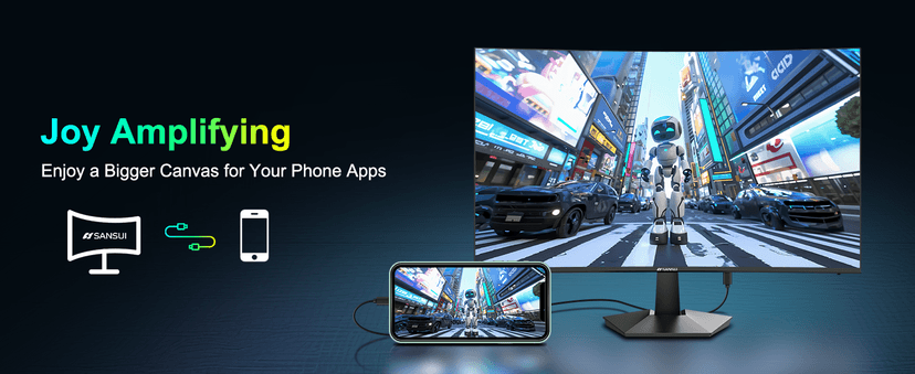 SANSUI Curved Monitor 27 inch 120Hz USB Type-C Computer Monitor with Speakers Built in丨FHD 1080p丨HDR丨110% sRGB丨1500R丨VESA Compatible,for Tablet,Desktop,Laptop and PC Work Gaming