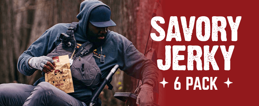 Righteous Felon Savory Beef Jerky Variety Gift Pack - Great Gifts for Men | Gluten Free, High Protein Healthy Snack | Bulk Beef, Pork, & Turkey Jerky Variety Snack Packs | The Savory 6 Pack Sampler