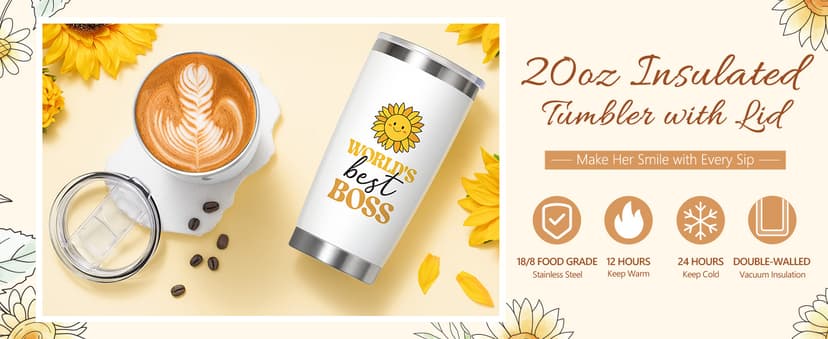 Bosses Day Gifts for Women Her, Cool Boss Lady Gifts for Women Female, Funny Thank You Birthday Christmas Bosses Appreciation Gift Set, Best Office Farewell Leaving Going Away Retirement Gift for Boss