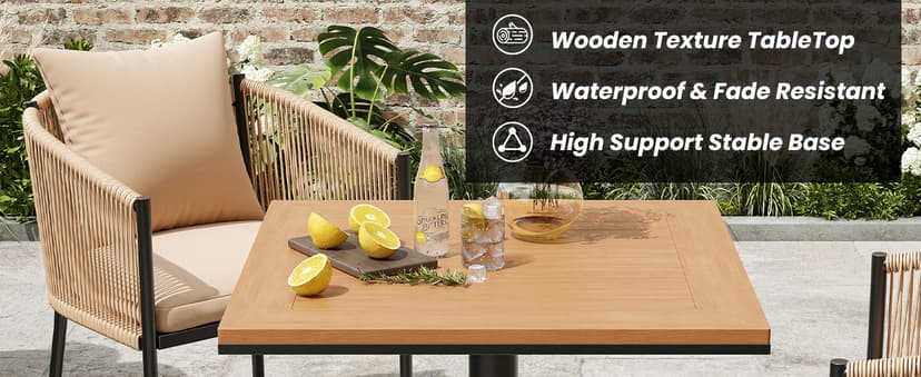 Soohow Rattan Outdoor Patio Dining Chairs Set of 6, Woven Wicker Chairs with Cushions, All Weather Ergonomic Comfort, for Balcony, Backyard and Poolside