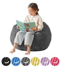 Hobestluk 3 in 1 Bean Bag Chair Giant Bean Bag Chairs for Adults with Bubble Cover Convertible Bean Bag Floor Cushion with Machine Washable Cover for Living Room (Bubble Grey)