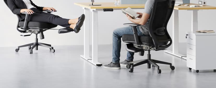 FLEXISPOT OC3 Cloud Ergonomic Office Chair with Footrest, High Back Computer Chair with Adjustable Lumbar Support/2D Headrest, Desk Chairs for Home Office Gaming Working, Black,Foam Seat,Cloud-F