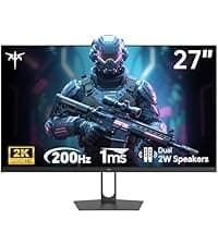 KTC 27'' 280Hz 240Hz Gaming Monitor 1ms GTG 350nits Fast VA 1080P Tilt 126% sRGB Adaptive Sync 4000:1 Contrast Ratio HDR DisplayPort 1.4/HDMI 2.0 VESA