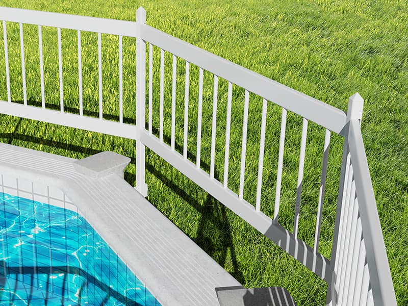 VINGLI Above Ground Pool Safety Fence,Swimming Pool Fences, Pool Fencing,White (Kit A-8 Sections)