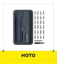 1/4'' Hex, Magnetic Lid, 1500mAh Rechargeable, LED Light, Ideal for Furniture Assembly, Home Improvement, and Garage Projects HOTO 25-Piece Upgraded Electric Screwdriver Kit, Cordless Screwdriver B0BLMQ8BXB