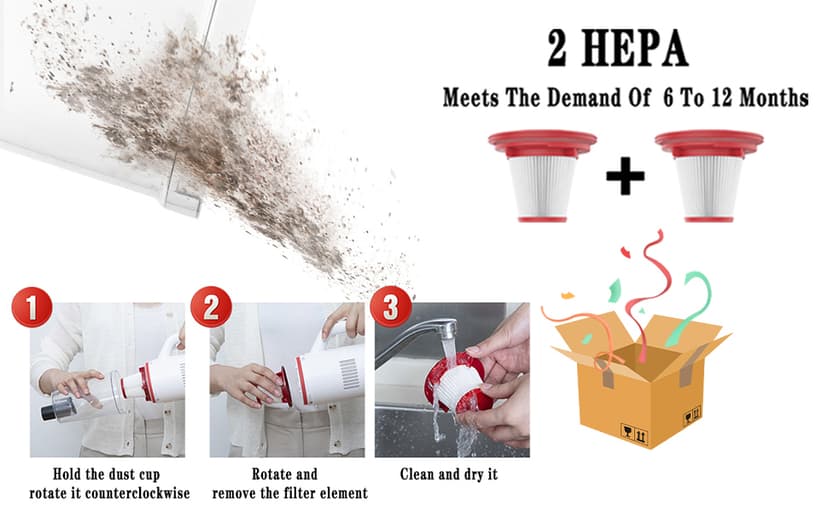 Stick Corded Handheld Vacuum Cleaner 26ft Cord Electric Broom for Pet Hair Hardwood Floor Cat Litter Cleaning