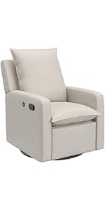Storkcraft Premium Hoop Glider & Ottoman (White/Gray) — GREENGUARD Gold Certified Nursery Glider, Solid Wood Craftsmanship, Smooth-Gliding, Award-Winning