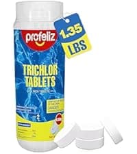 PROFELIZ 2-Pack Chlorine Tablets 3 Inch for Swimming Pools, Kills Bacteria and Stops Algae, Slow Dissolving,Exclusive Protective Packaging,Pool Chlorine Tablets,2X 40 lbs Bucket,Total of 80lbs
