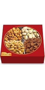 7 Sectional Platter With a Variety of Freshly Roasted Nuts, Beautifully Packaged Gift for Birthday Nuts Gift Basket B0CGVVR2H9