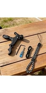 NovaSpark Archery Wrist Release Aid for Compound Bow – Auto-Closing Jaws & 3-Stage Adjustable Length | Smooth Caliper Trigger | Comfortable Strap for Youth & Adults Target Practice, Hunting