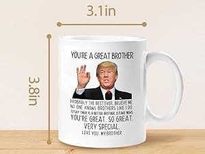 Aurahouse You're A Great Brother Mug, Birthday Gag Gifts for Brother, Christmas, Father's Day Gifts for Brothers Adult, Funny Big Bro Present Ceramic Coffee Cup (White, 11oz)