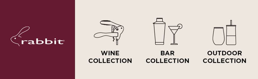 Rabbit W6127 Wine Aerator and Pourer, Clear and Stainless Steel Design, Easy to Use for Enhancing Wine Flavor and Smooth Pouring