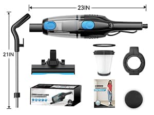 Vazone R6X Corded Stick Vacuum Cleaners for Home, 30Kpa Powerful Suction Stick Vacuum with 16Ft Cord, 2 in 1 Lightweight Handheld Vacuum Cleaner for Hardwood Floor Pet Hair