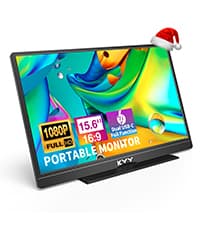 KYY Portable Monitor 15.6inch 1080P FHD USB-C, HDMI Computer Display HDR IPS Gaming Monitor w/Premium Smart Cover & Screen Protector, Speakers, for Laptop PC MAC Phone PS4 Xbox Switch