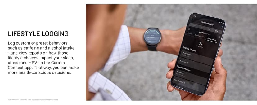 Garmin Venu® 4, 45mm, Advanced Health and Fitness GPS Smartwatch, Bright and Colorful Display, Built-in Flashlight, 12 Days of Battery Life, Slate with Black Silicone Band