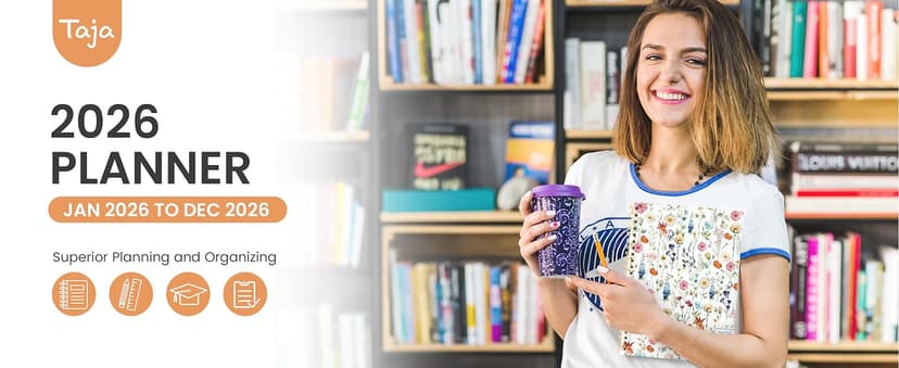 2026 Planner, Weekly and Monthly Calendar Planner for Women, Jan 2026 - Dec 2026, Hardcover Planning Agenda Book with Tabs, Spiral Bound, Inner Pocket, Perfect for School Office Supplies, 6.3" x 8.5" - Wildflowers