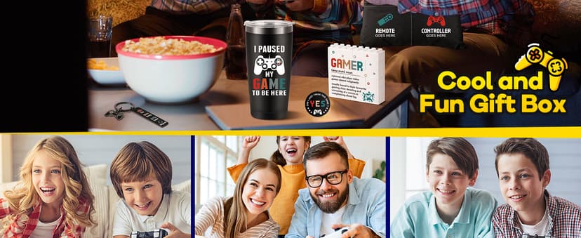 Gamer Gifts for Men Boyfriend Dad Brother, Gaming Accessories for Room, Gaming Stuff, Christmas Gifts for Friend- Gamer Gift Set Box